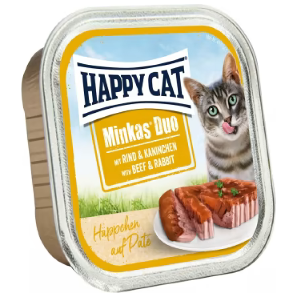 Happy Cat Minkas Duo Menu Kjøtt & Kanin 100gr