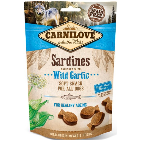 Carnilove Soft Snack Sardines & Ramsløk 200gr