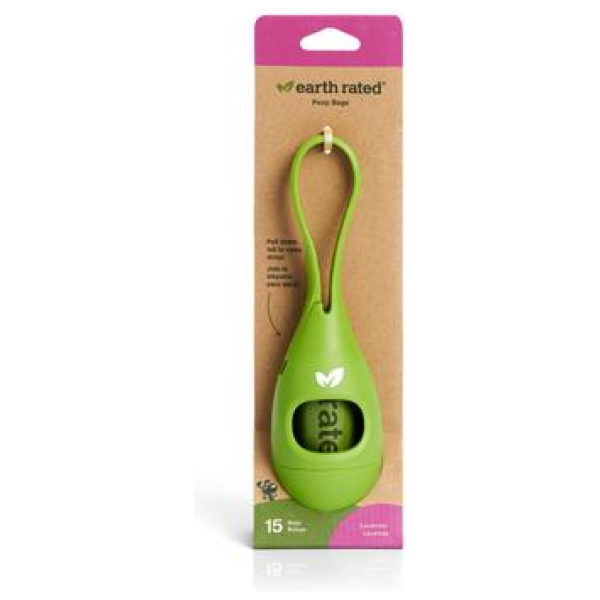 Earth Rated Dispenser med 15 Eco-Friendly poser, Lavendel