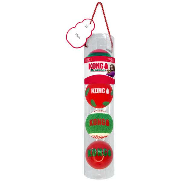 KONG Holiday Occasions Balls 4pk