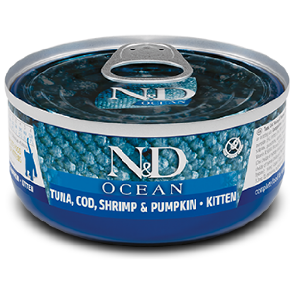 N&D Ocean Kitten Tuna, Cod, Shrimp & Pumpkin 70gr