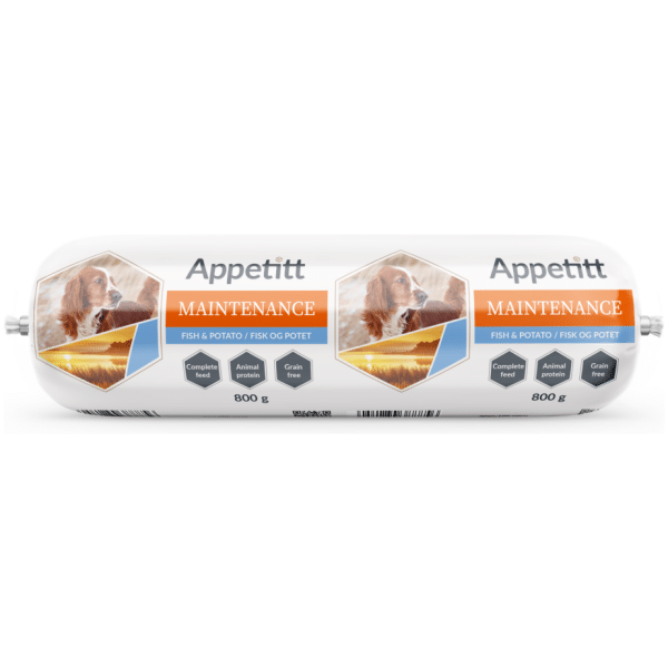 Appetitt Maintenance hundepølse fisk 800gr