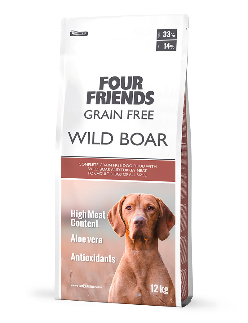 FourFriends Grain Free Wild Boar (Størrelse: 12kg)