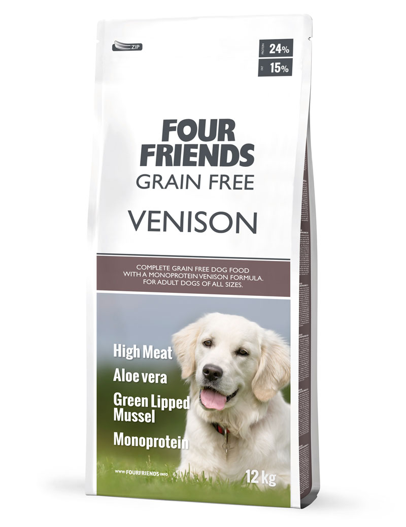 FourFriends Grain Free Venison (Størrelse: 12kg)