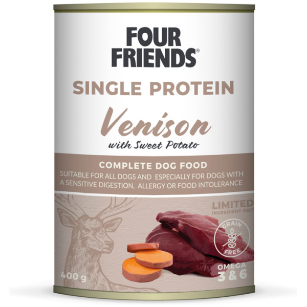 FourFriends Single Protein Venison & Sweet Potato 400gr