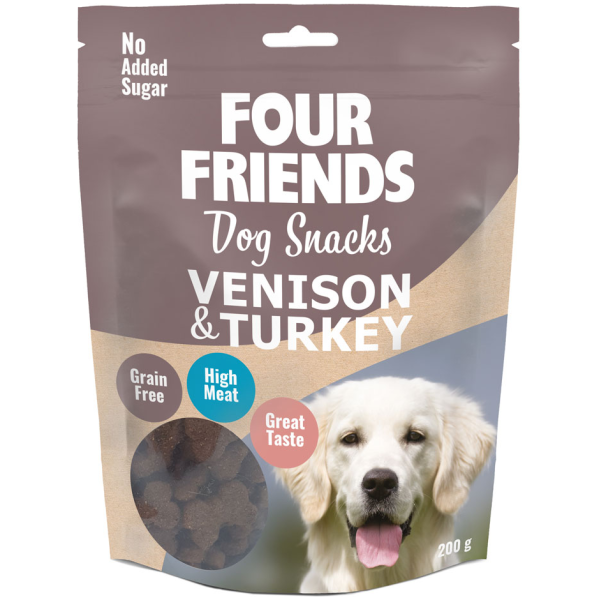 FourFriends Dog Snacks Venison & Turkey 200gr