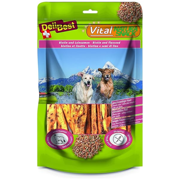 DeliBest Vital Nature Snack 200gr med Biotin og Linfrø