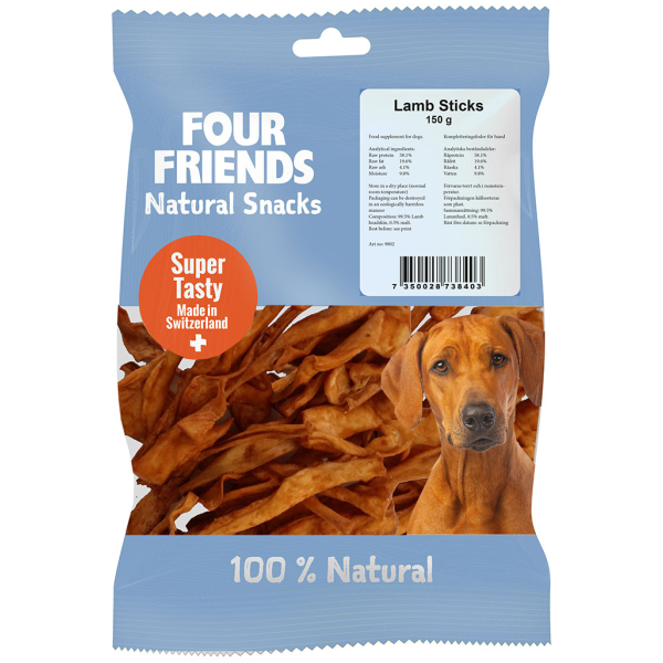 FourFriends Natural Snacks Lamb sticks 150gr