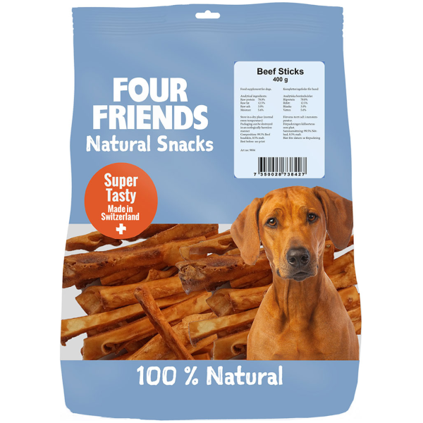 FourFriends Natural Snacks Beef sticks 400gr