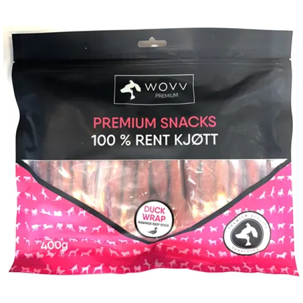 Wovv tyggepinner med and 400g (30pk)