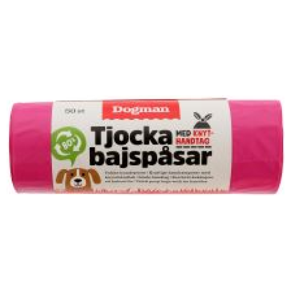 Dogman Hundeposer med håndtak 50p Rosa