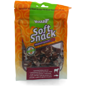 Braaaf Soft Snack Steak Cubes Lamb & Fish 85gr