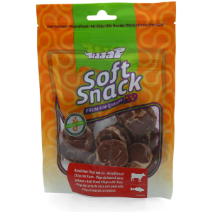 Braaaf Soft Snack Steak Chips Beef & Fish 12cm 85gr