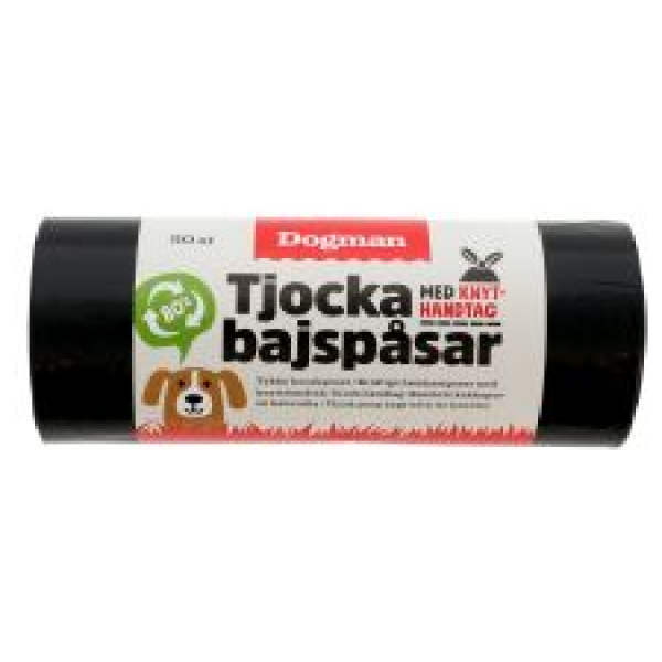 Dogman Hundeposer med håndtak 50p Svart