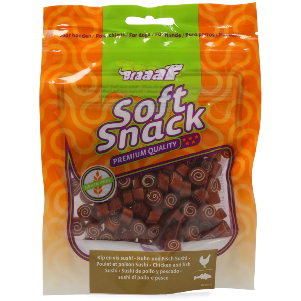 Braaaf Soft Snack Chicken & Fish Sushi 85gr