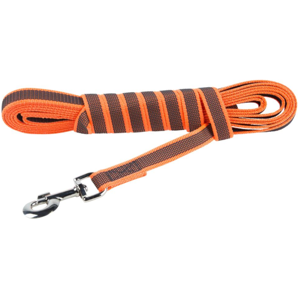 Julius-K9 Super grip line med håndtak 20mm x 5m Oransje