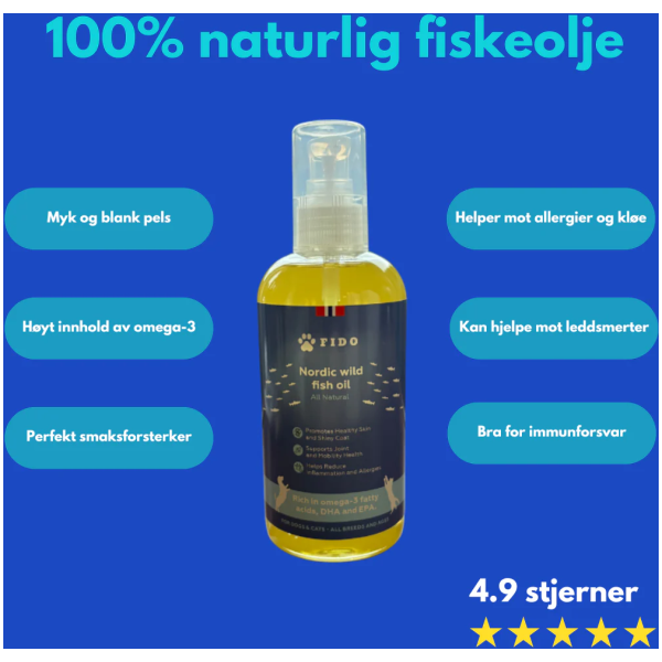 Nordic Wild Fish Oil - Omega-3 tilskudd for hunder og katter (300ml)