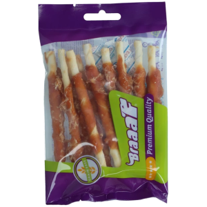 Braaaf Rawhide Roll Sticks Chicken 12cm 8stk