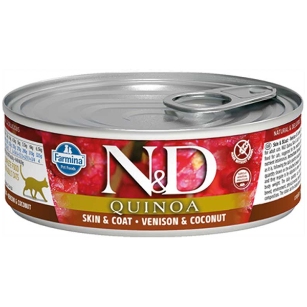 N&D Cat Quinoa Skin & Coat Venison & Coconut 80gr