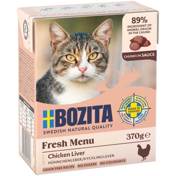 Bozita Biter i saus med kyllinglever 370gr