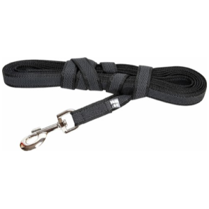Julius-K9 Super grip line med håndtak 20mm x 10m Sort