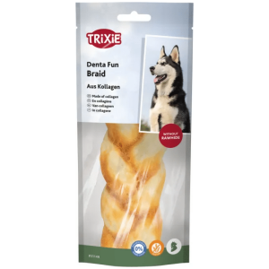 Trixie Tyggestang Flettet M/Collagen & Kylling 13cm/65g