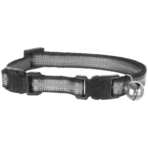 Trixie Kattehalsbånd Nylon M/Refleks og 2 Hurtiglåser Grå