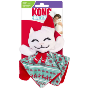 Juleleke KONG Holiday Crackles Santa Kitty