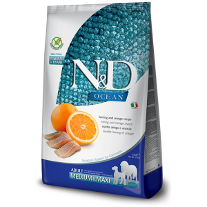 N&D Ocean Herring & Orange adult Med/Maxi 12kg