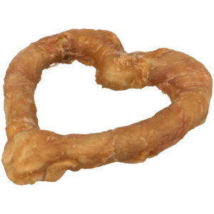 Tyggehjerte Natur M/Kyllingfilè 14cm 125g 25stk