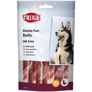 Trixie Tyggerull Natur M/Andefilè 10stk 12cm