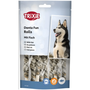 Trixie Tyggerull Natur M/Fisk 10stk 12cm