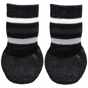 Trixie Hundesokk Bomull M/Anti Skli Sort