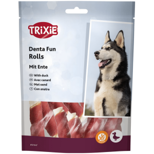 Trixie Tyggerull Natur M/Andefilè Mini 6cm 120g