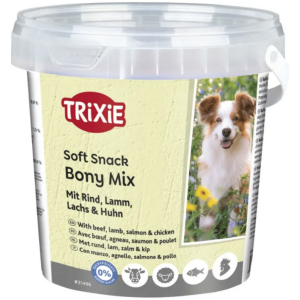 Trixie Soft Snack Bony Mix M/Biff, Lam, Laks og Kylling 500g