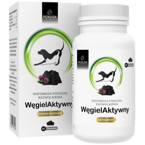 Pokusa Aktivt kull med Melketistel 60 kapsler