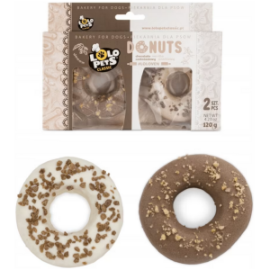 Lolopets Donuts M/Sjokolade og Vanilje 2stk 120g
