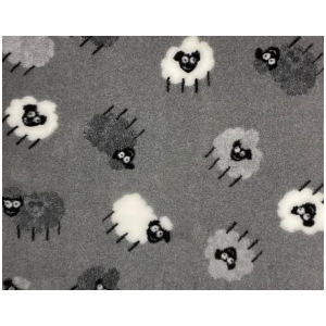 VetBed Nonslip Grå M/Lysegrå/Mørkegrå/Hvite Lam 100x150cm