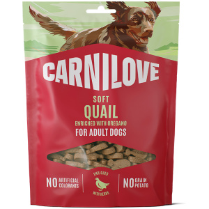 Carnilove Soft Snack Vaktel & Oregano 200gr