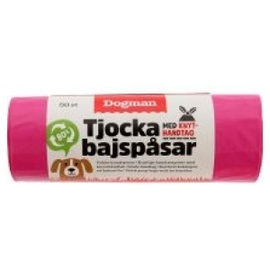 Dogman Hundeposer med håndtak 50p Rosa