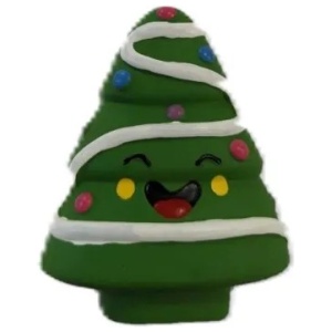 Hundeleke i gummi, Juletre m/pip