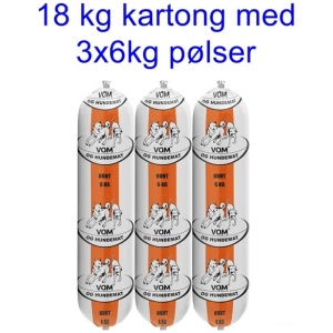 Hunt fullfôr 18kg (3x6kg pølse)