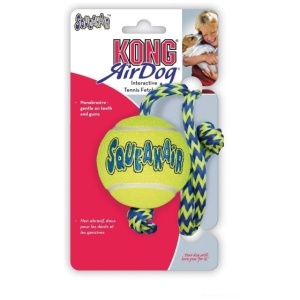 Kong Air Squeaker Tennis Ball Whit Rope 52cm