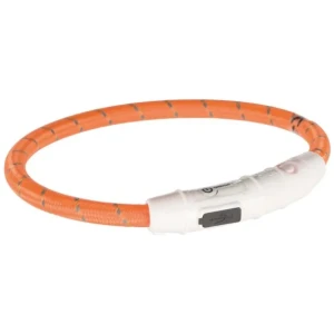Lysende Halsbånd Oransje M/USB Lader