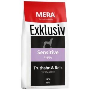 Mera Exklusiv Puppy Sensitiv Kalkun og Ris 15Kg