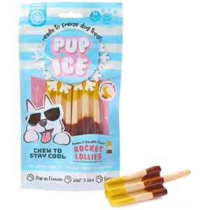 Pup Ice Rocket Lollies 2pk Banan & Sjokolade