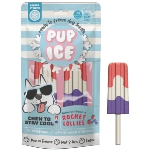 Pup Ice Rocket Lollies 2pk Jordbær & Blåbær