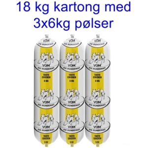 Taste kylling 18kg (3x6kg pølse)