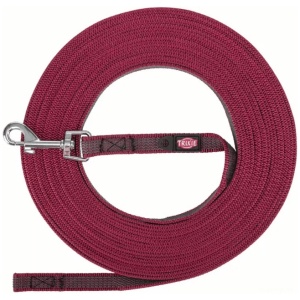 Trixie Gummiert Leiebånd 15mm x 5m Sangria uten håndtak