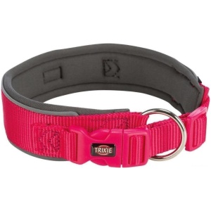 Trixie Halsb. Premium Extra Wide Fuchsia/Grafitt